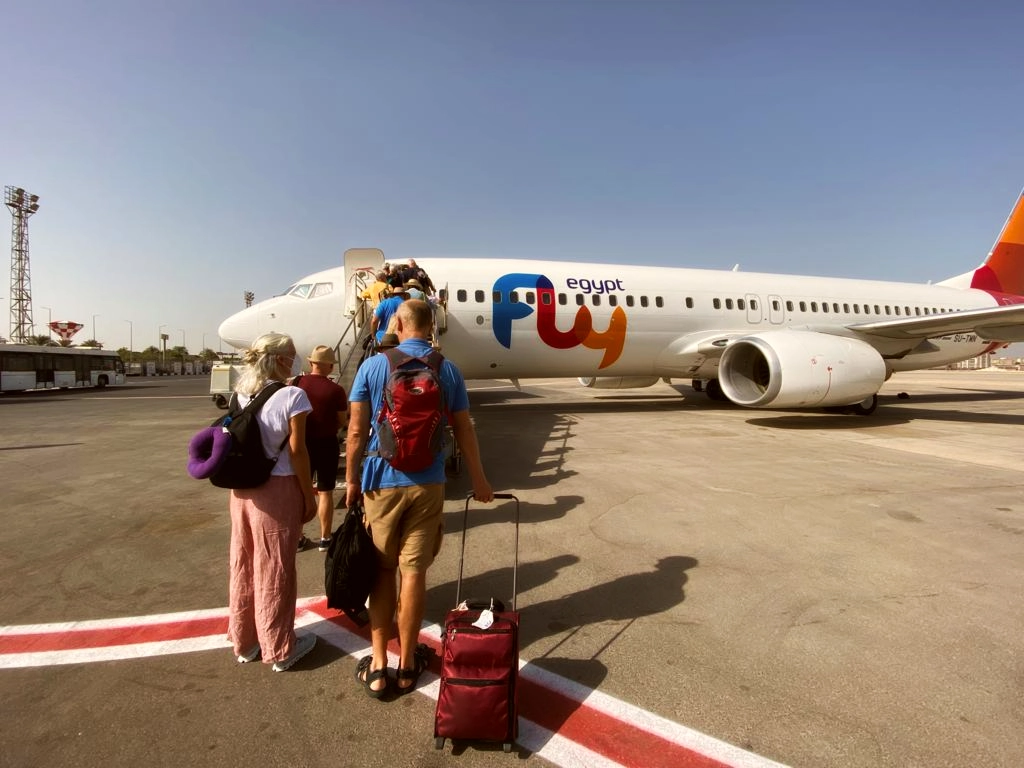 A charter flight at FlyEgypt Airlines.